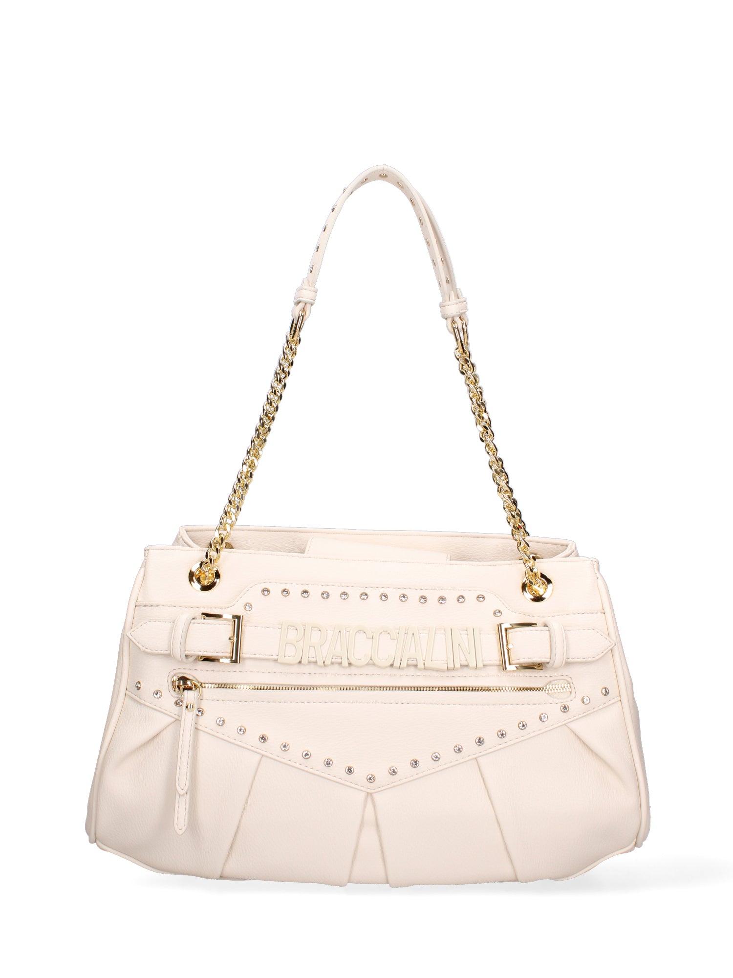 Lumena Lux Borsa a spalla da donna 100% poliuretano B17135-BEIGE Braccialini