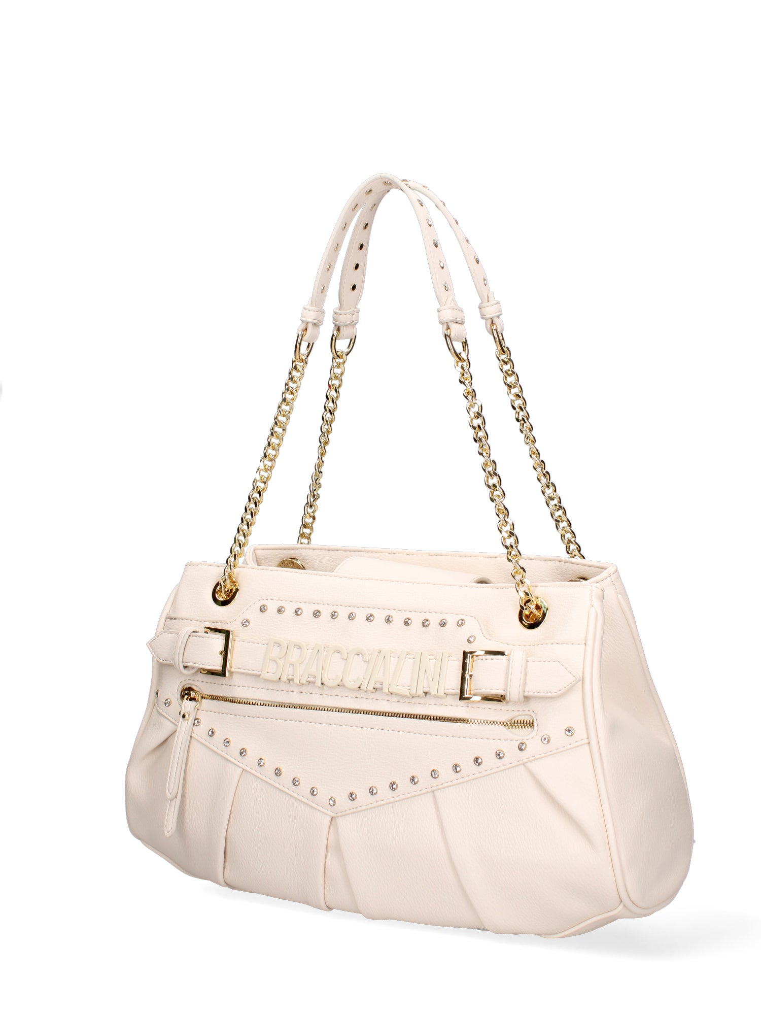 Lumena Lux Borsa a spalla da donna 100% poliuretano B17135-BEIGE Braccialini