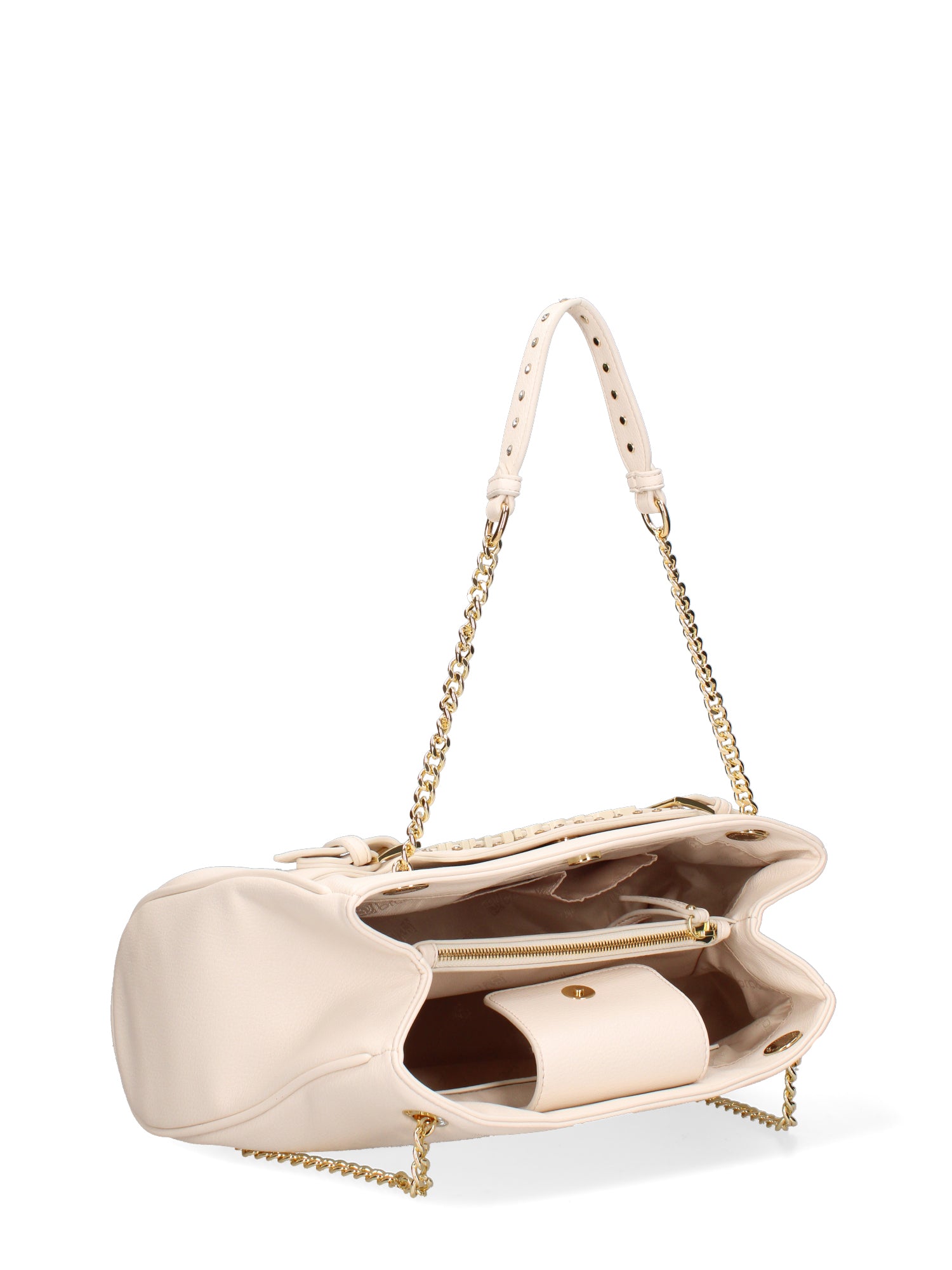 Lumena Lux Borsa a spalla da donna 100% poliuretano B17135-BEIGE Braccialini