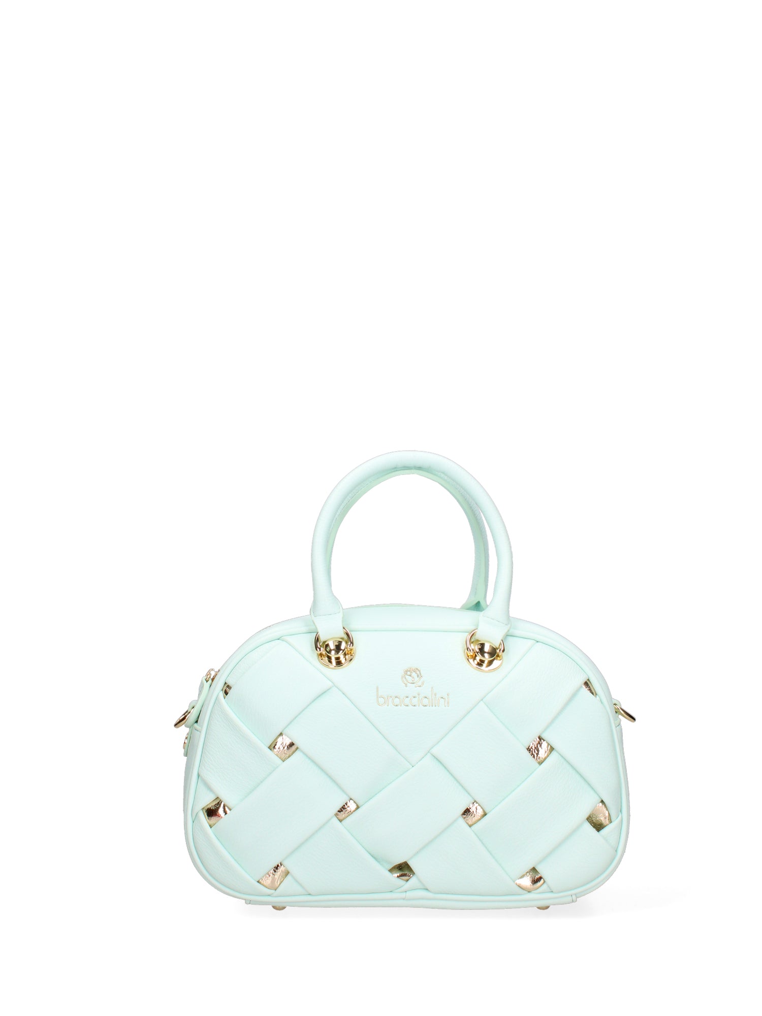 Edera Elite Borsa a mano da donna 100% poliuretano B17154-CELESTE Braccialini