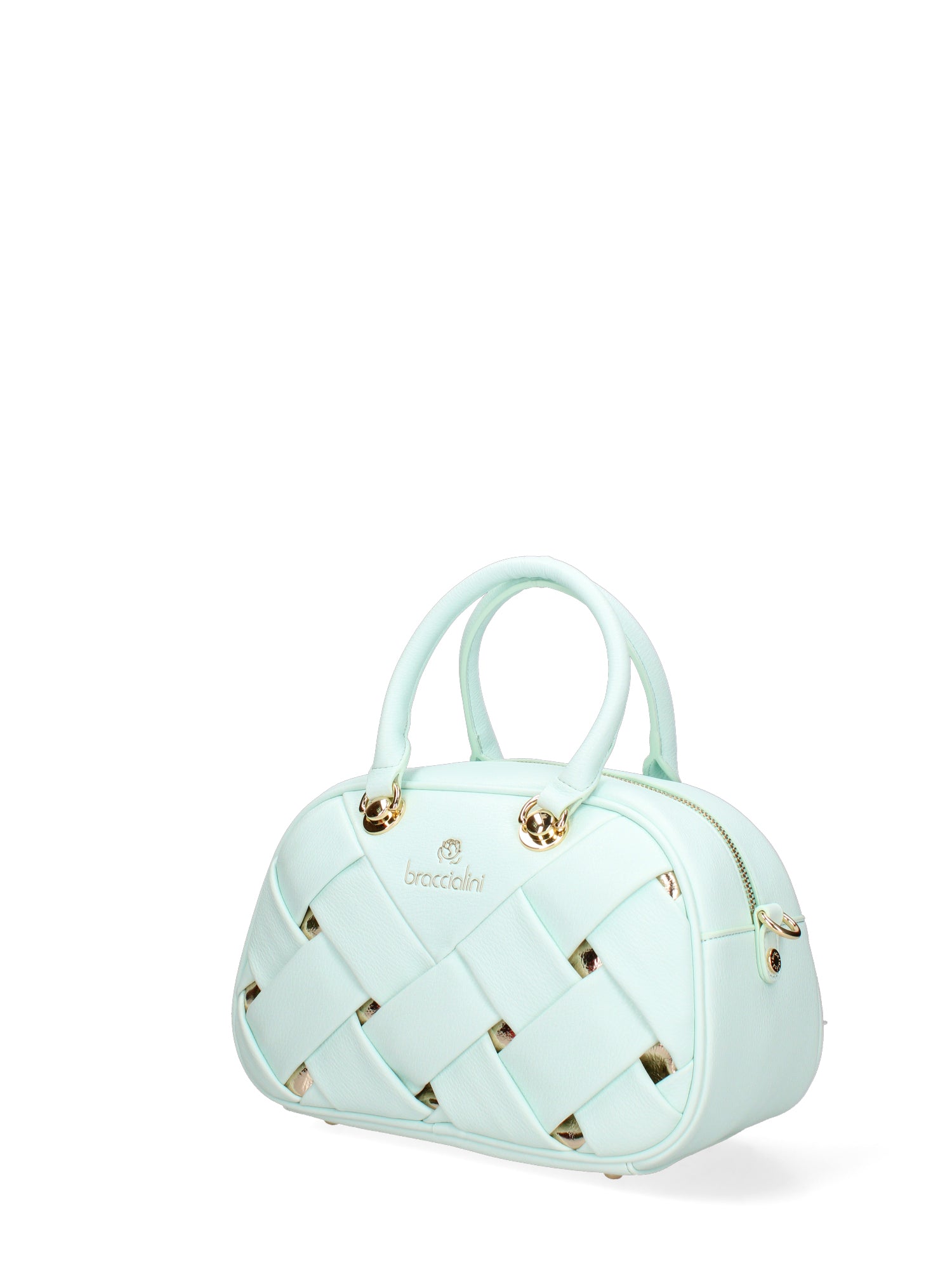 Edera Elite Borsa a mano da donna 100% poliuretano B17154-CELESTE Braccialini