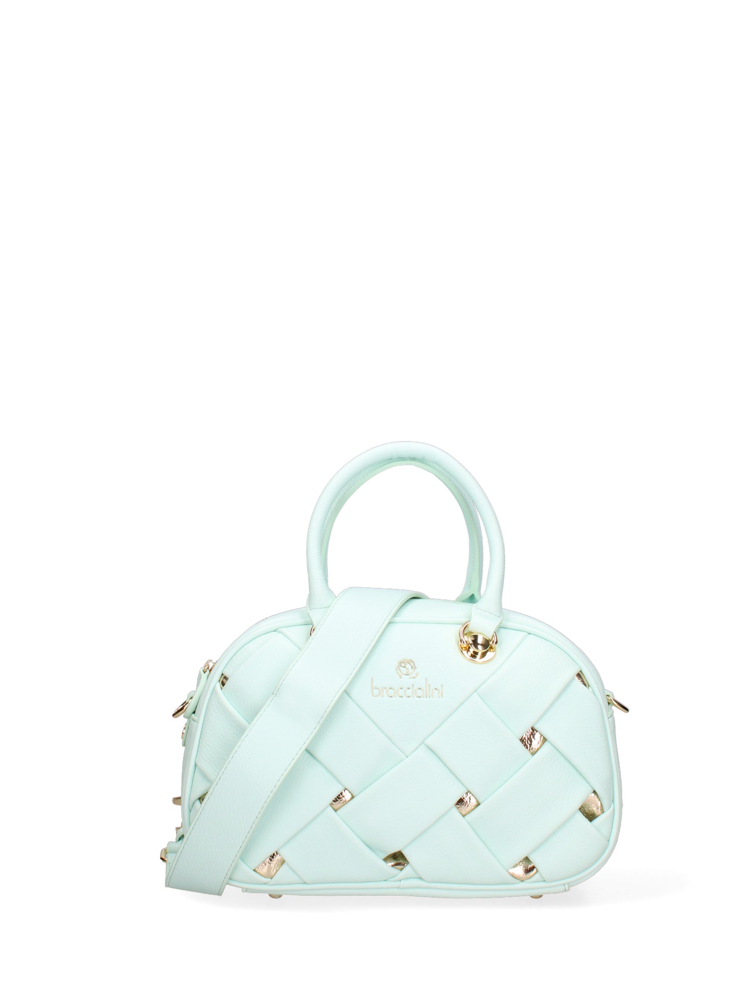 Edera Elite Borsa a mano da donna 100% poliuretano B17154-CELESTE Braccialini