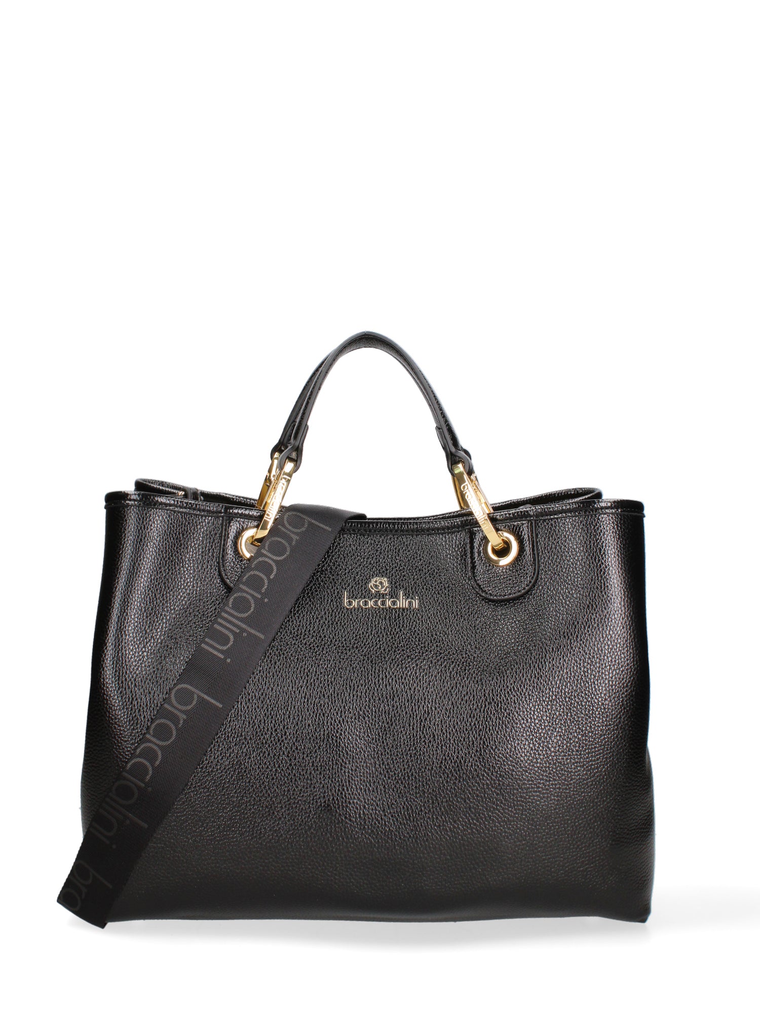 Valoria Lux Borsa a mano da donna Misto Poliestere + Poliuretano B17180GR-NERO Braccialini