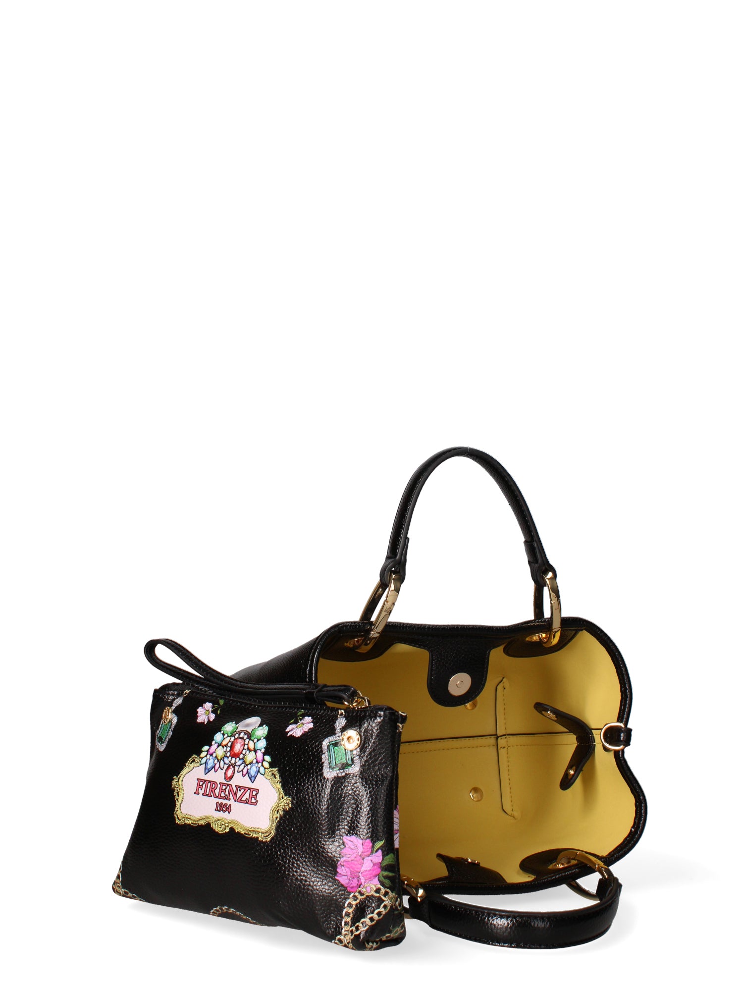Erisia Ultra Borsa a mano da donna Misto Poliestere + Poliuretano B17181GR-NERO Braccialini
