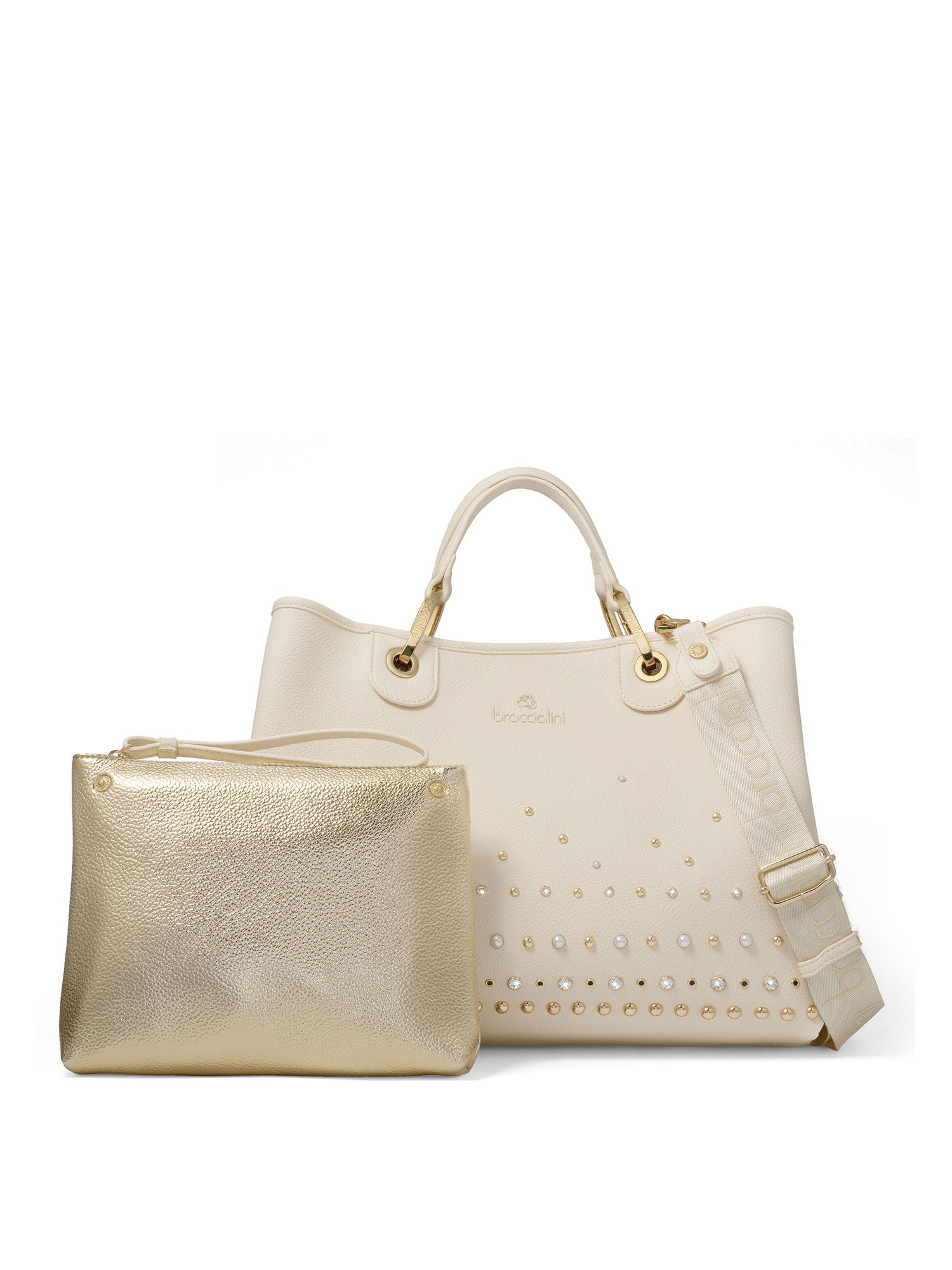 Avelia Elite Borsa a mano da donna Misto Poliestere + Poliuretano B17185-BEIGE Braccialini