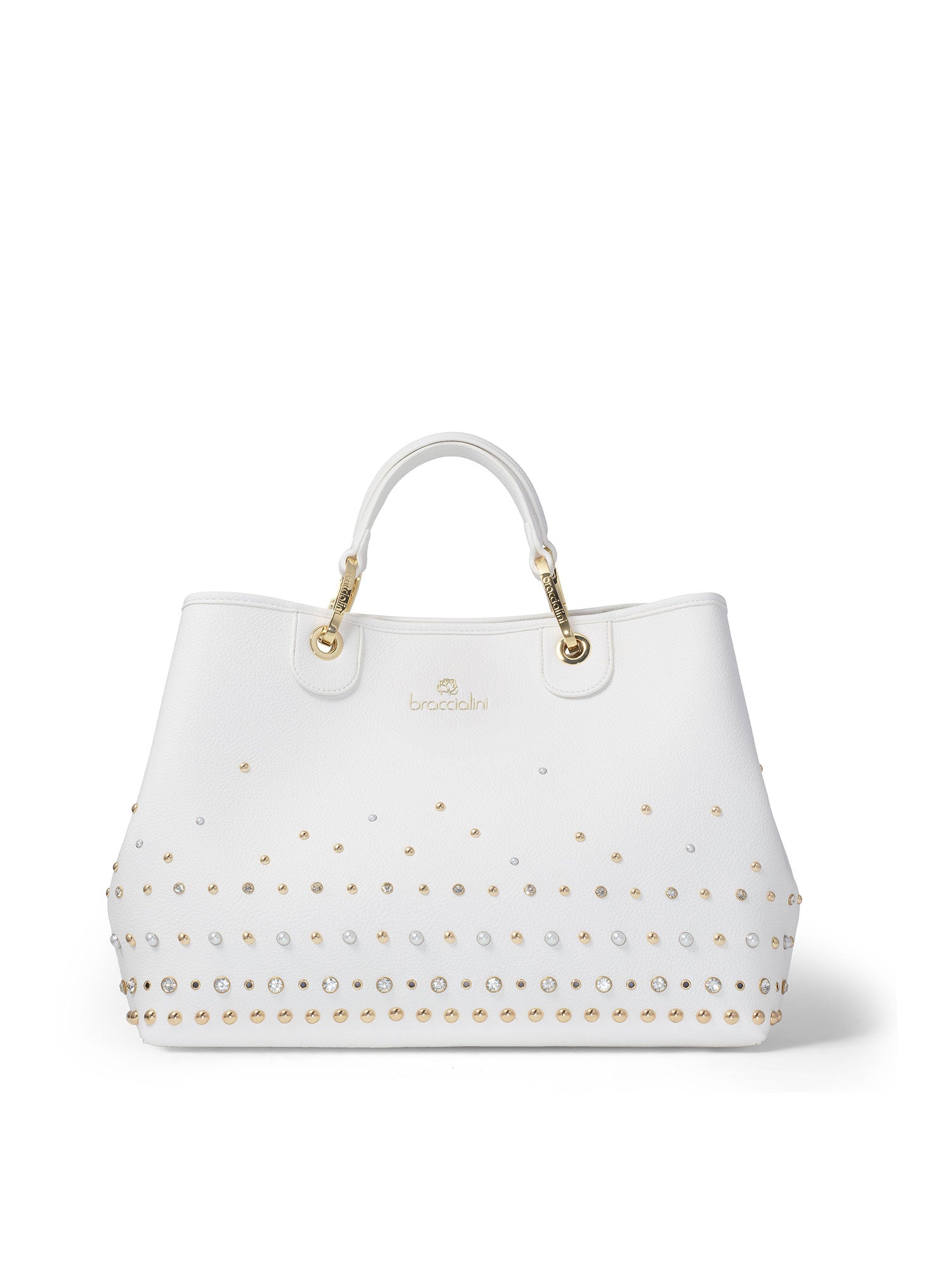 Avelia Elite Borsa a mano da donna Misto Poliestere + Poliuretano B17185-BIANCO Braccialini