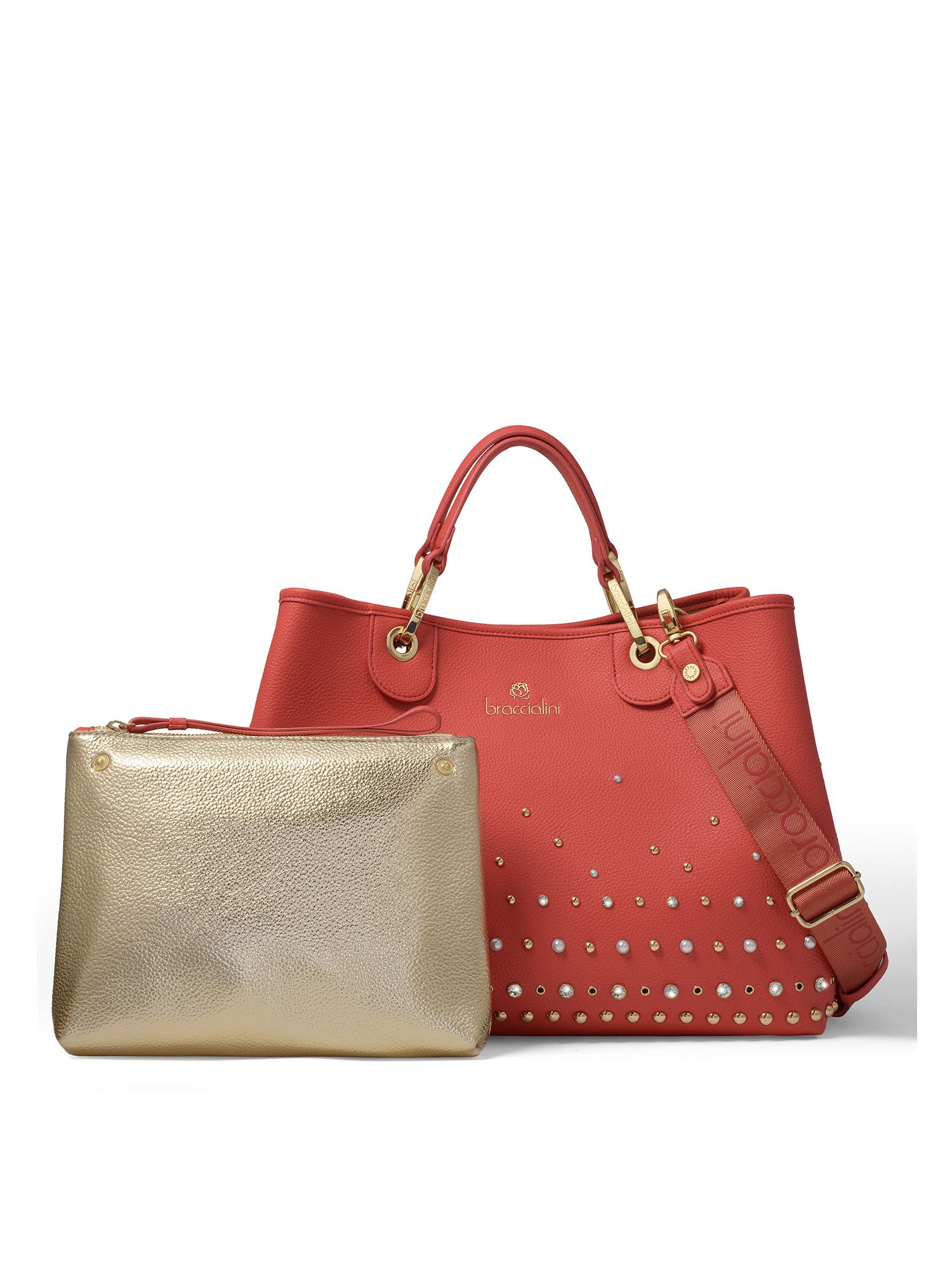 Avelia Elite Borsa a mano da donna Misto Poliestere + Poliuretano B17185-ROSSO Braccialini