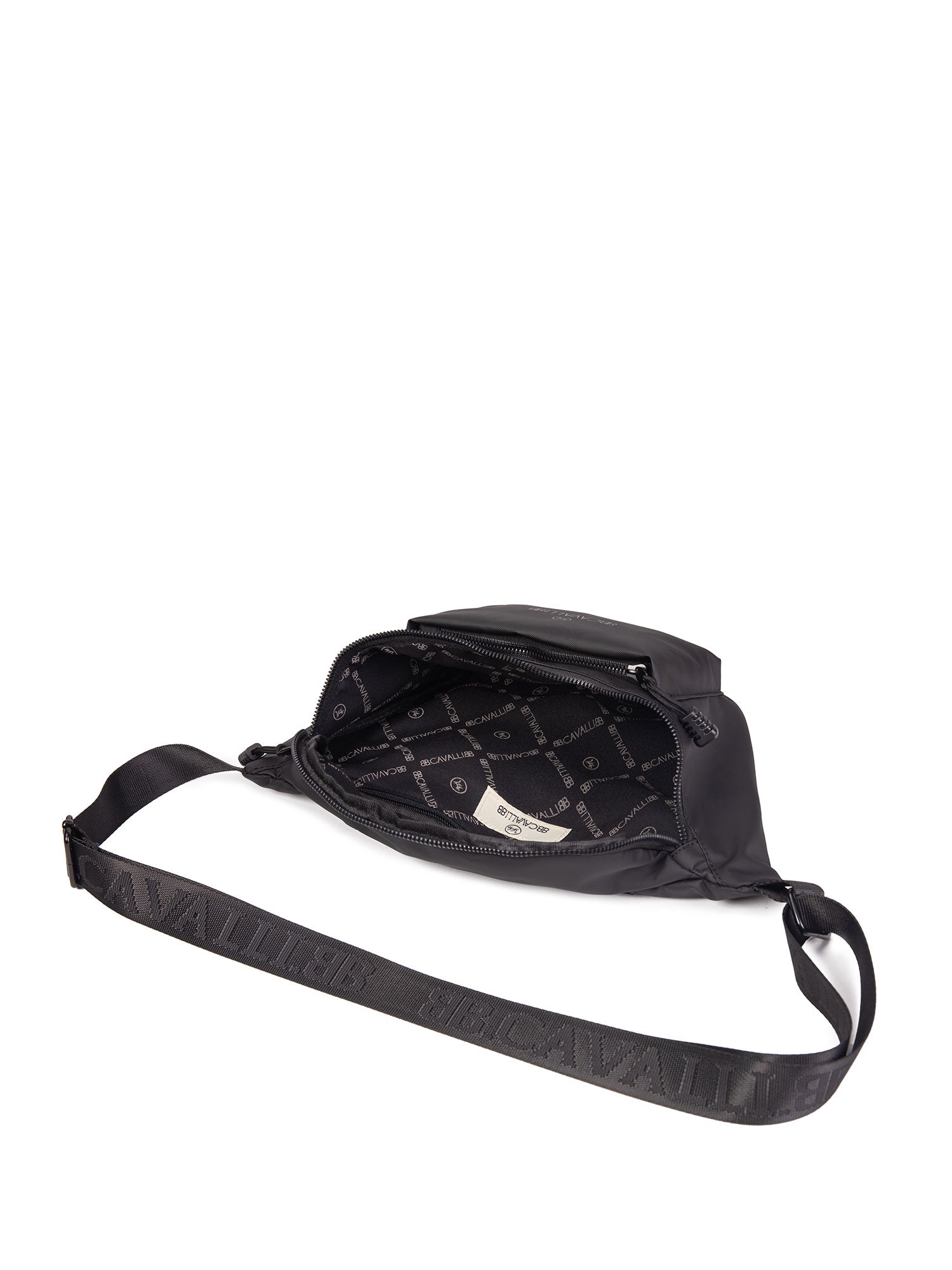 Marsupio da uomo in pelle vegana Con Zip BC1189-BLACK B Cavalli