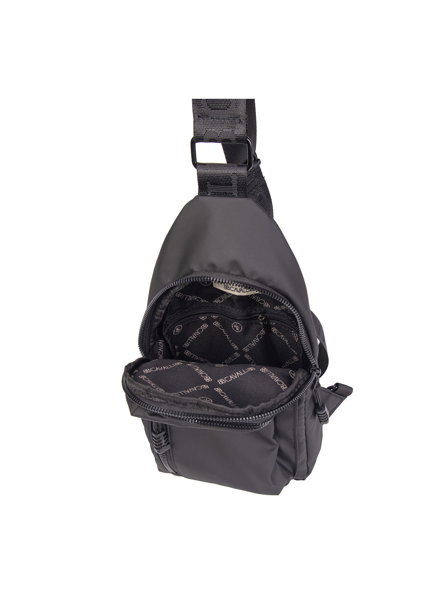 Marsupio da uomo in pelle vegana Casual BC1190-BLACK B Cavalli