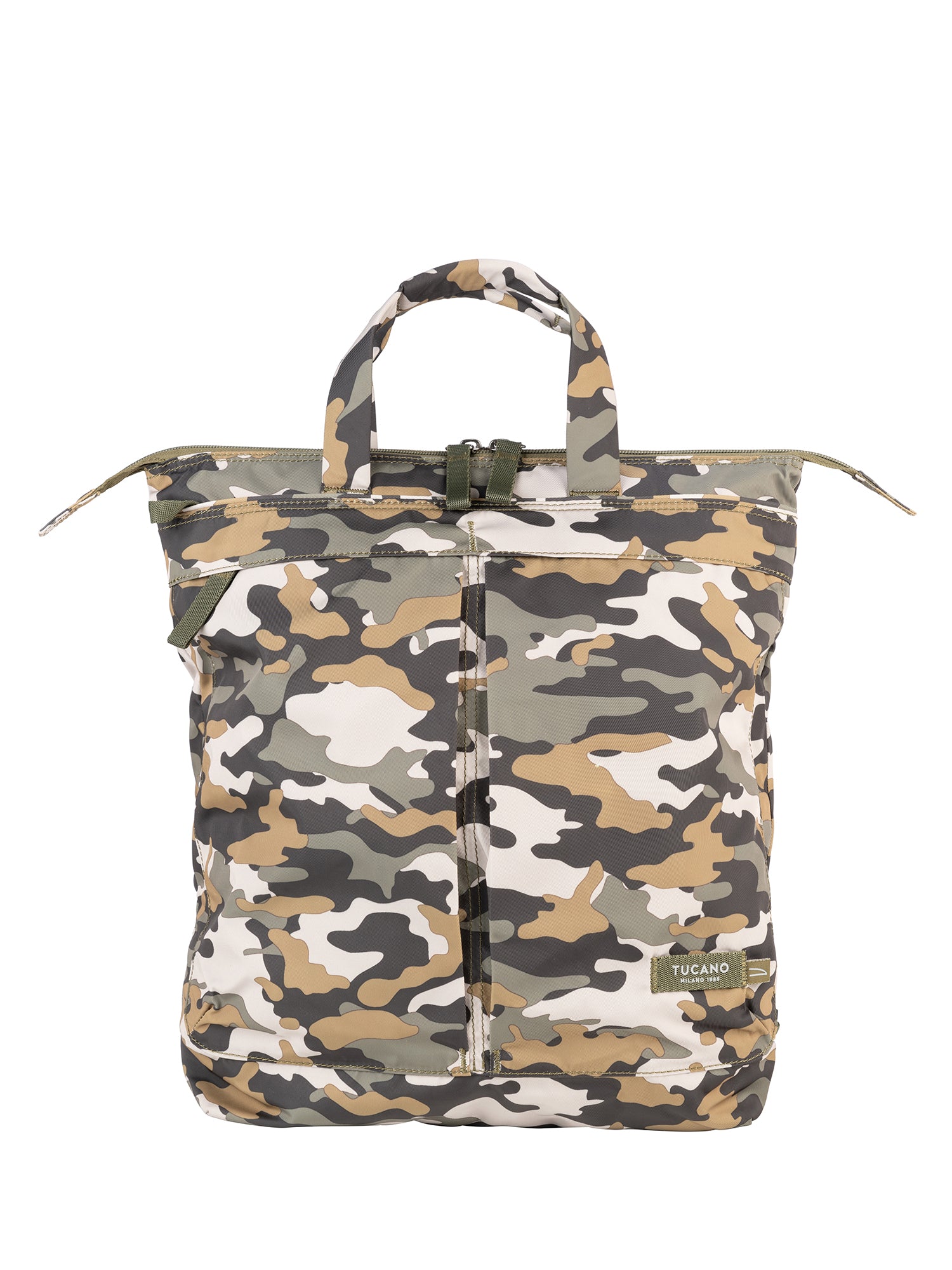 Zaino unisex in PET riciclato Casual BDESBKSH-M-CAM-Verde militare Tucano
