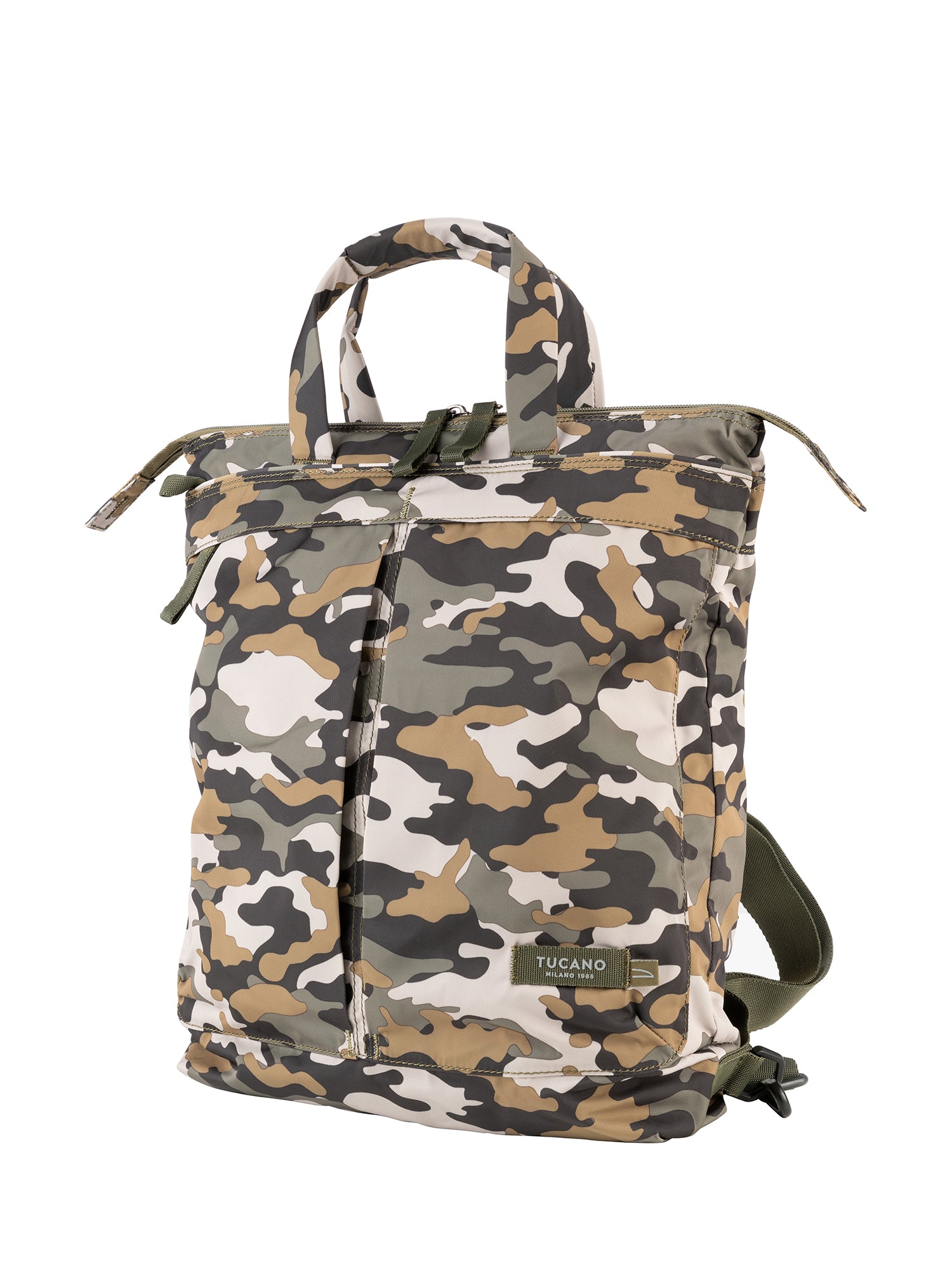 Zaino unisex in PET riciclato Casual BDESBKSH-M-CAM-Verde militare Tucano
