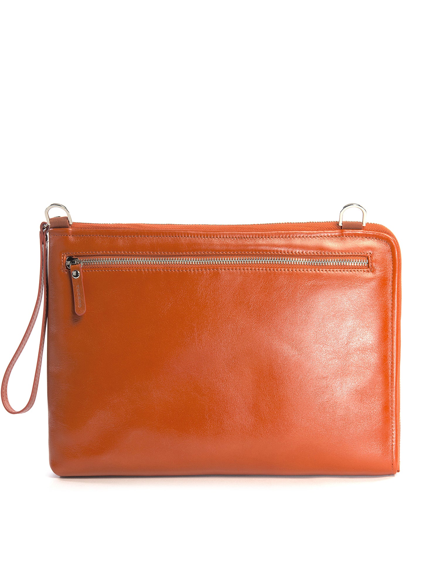 Pochette unisex in vera pelle Casual BEL13-Arancione Tucano