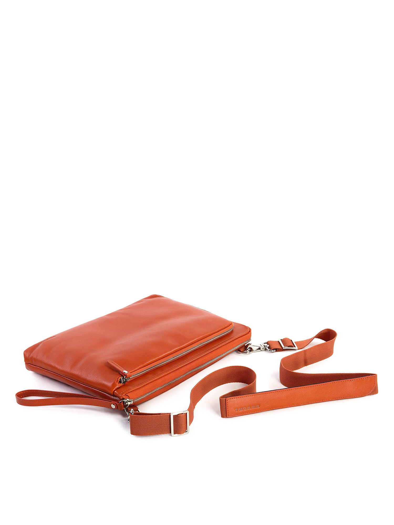 Pochette unisex in vera pelle Casual BEL13-Arancione Tucano