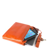 Pochette unisex in vera pelle Casual BEL13-Arancione Tucano