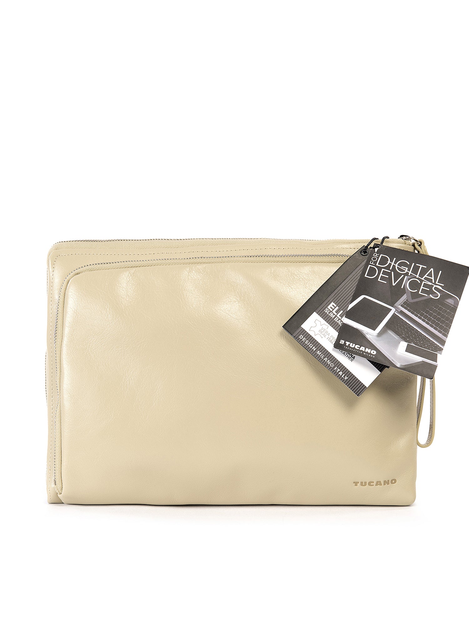 Pochette unisex in vera pelle Casual BEL13-Beige Tucano