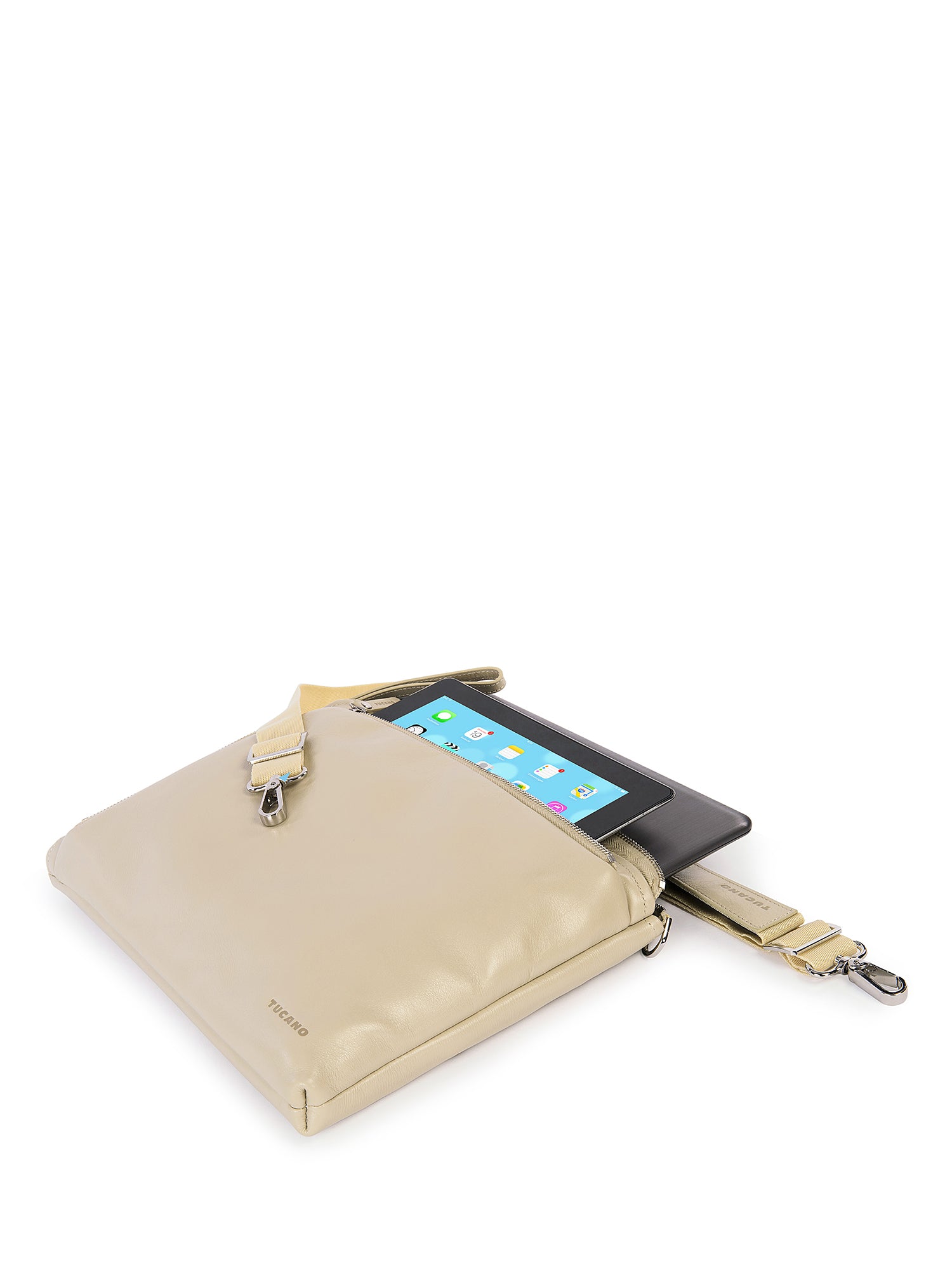 Pochette unisex in vera pelle Casual BEL13-Beige Tucano