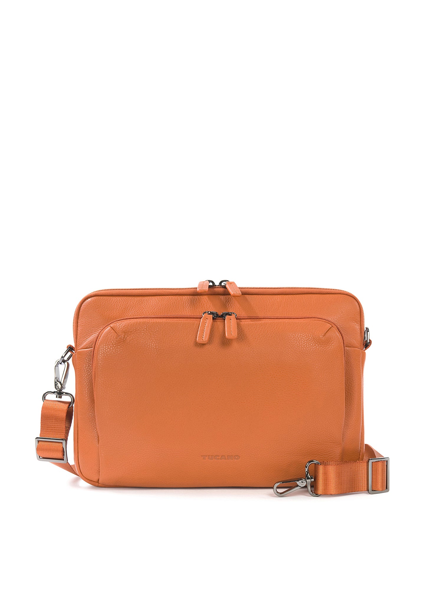 Borsa a tracolla unisex vera pelle Casual BFOP11-Arancione Tucano
