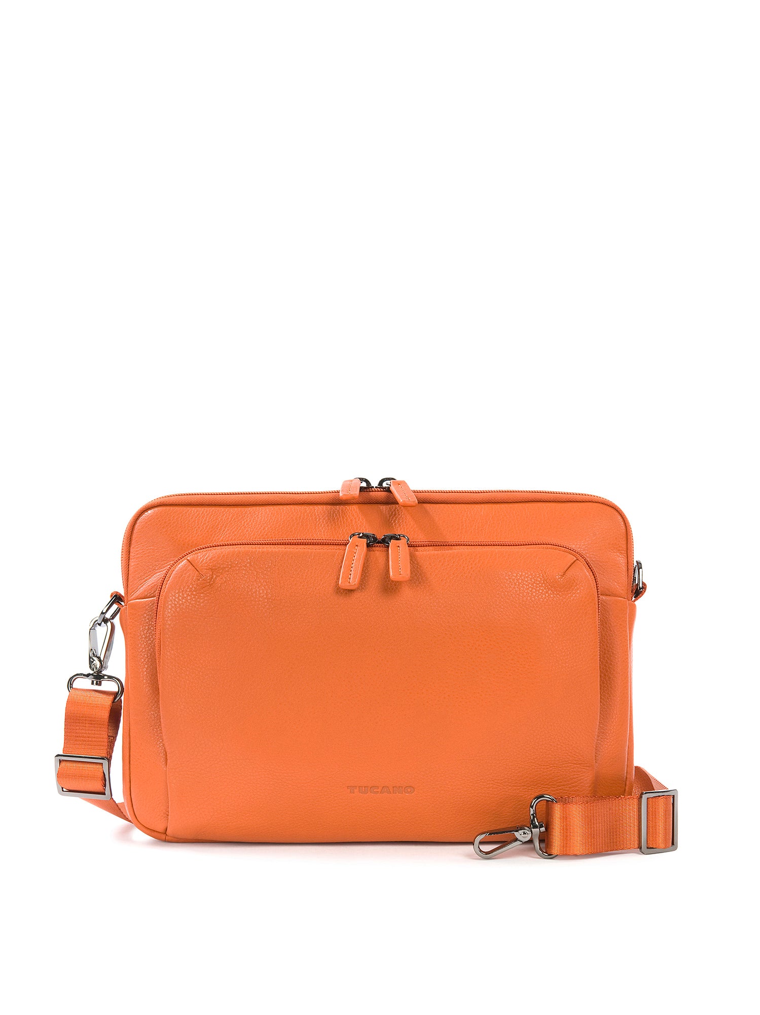 Borsa a tracolla unisex vera pelle Casual BFOP11-Arancione Tucano