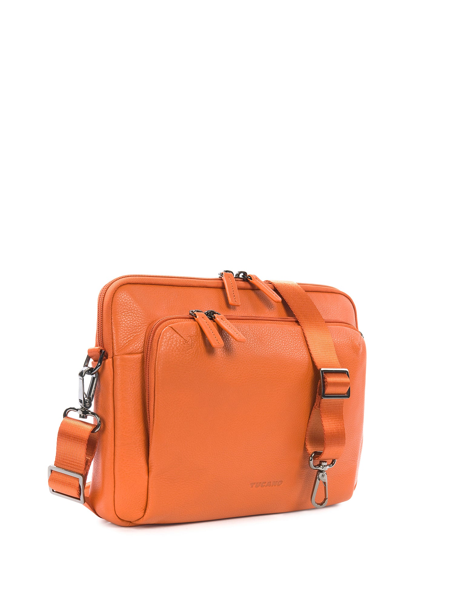 Borsa a tracolla unisex vera pelle Casual BFOP11-Arancione Tucano