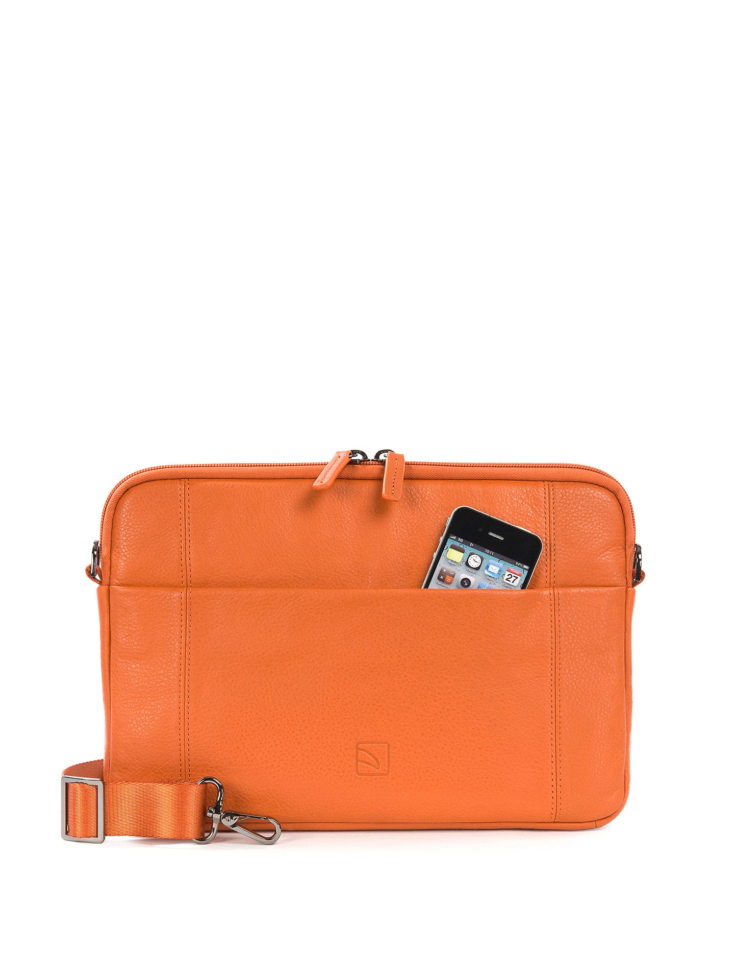 Borsa a tracolla unisex vera pelle Casual BFOP11-Arancione Tucano
