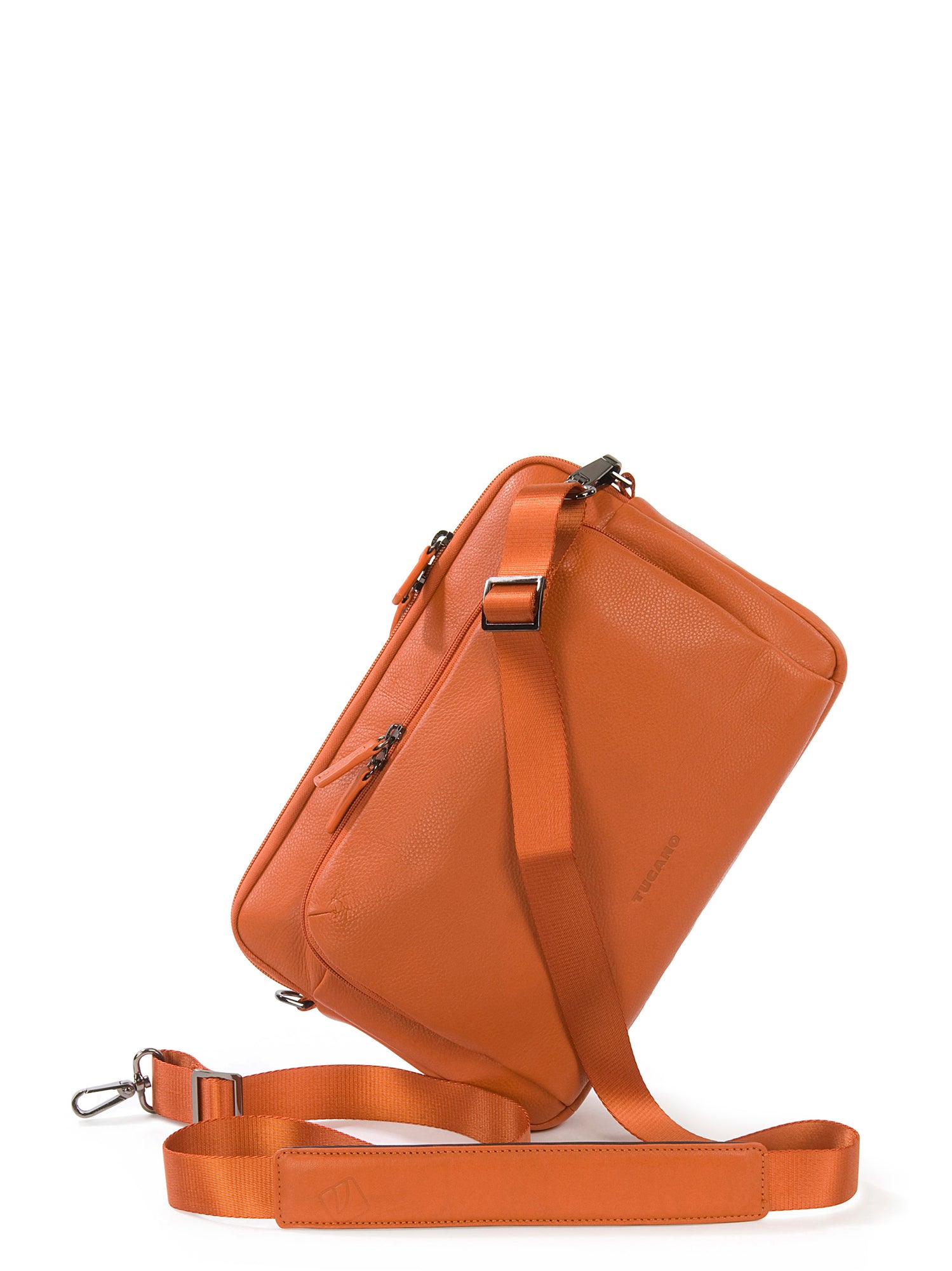 Borsa a tracolla unisex vera pelle Casual BFOP11-Arancione Tucano