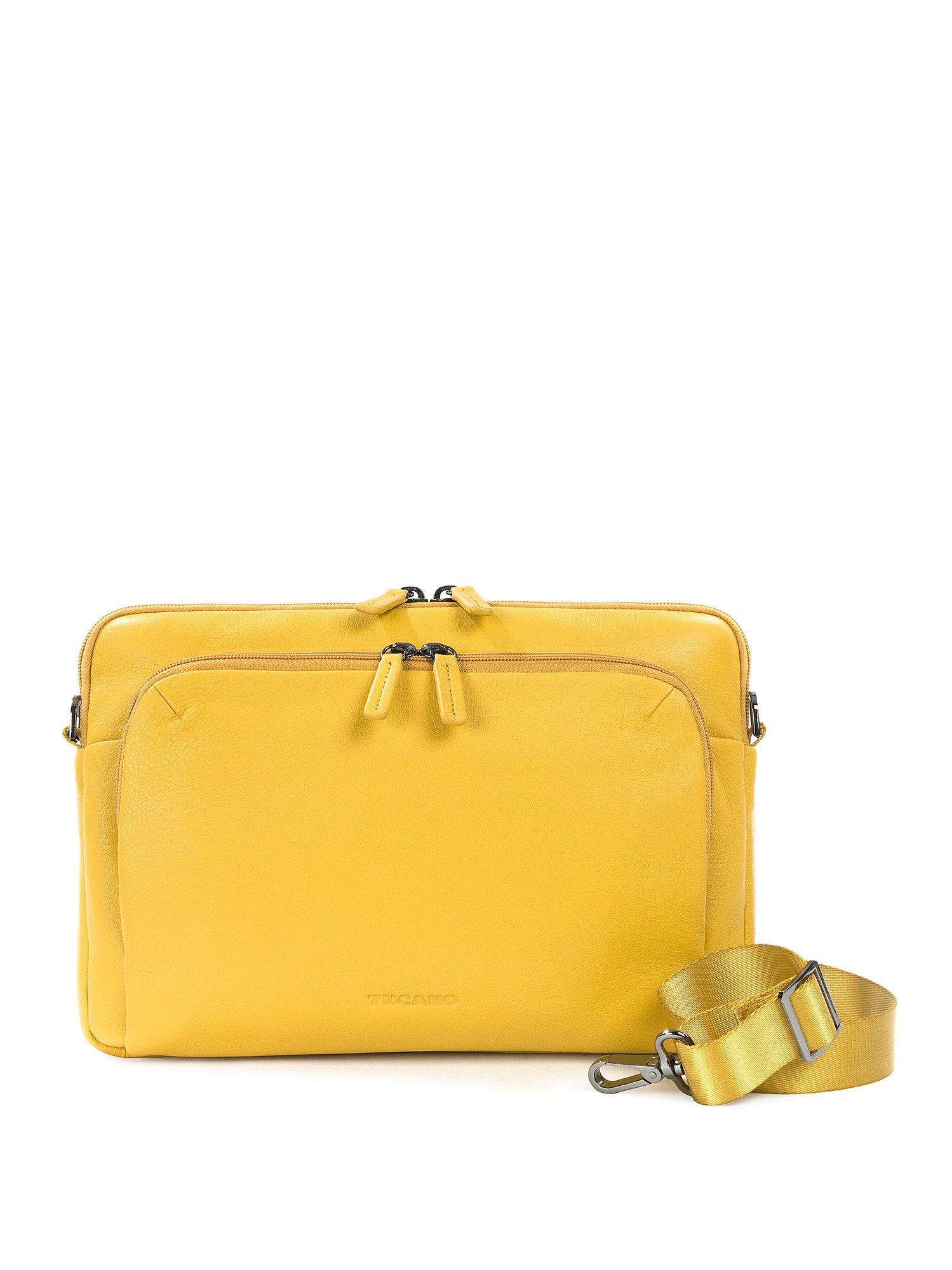 Borsa a tracolla unisex vera pelle Casual BFOP11-Giallo Tucano