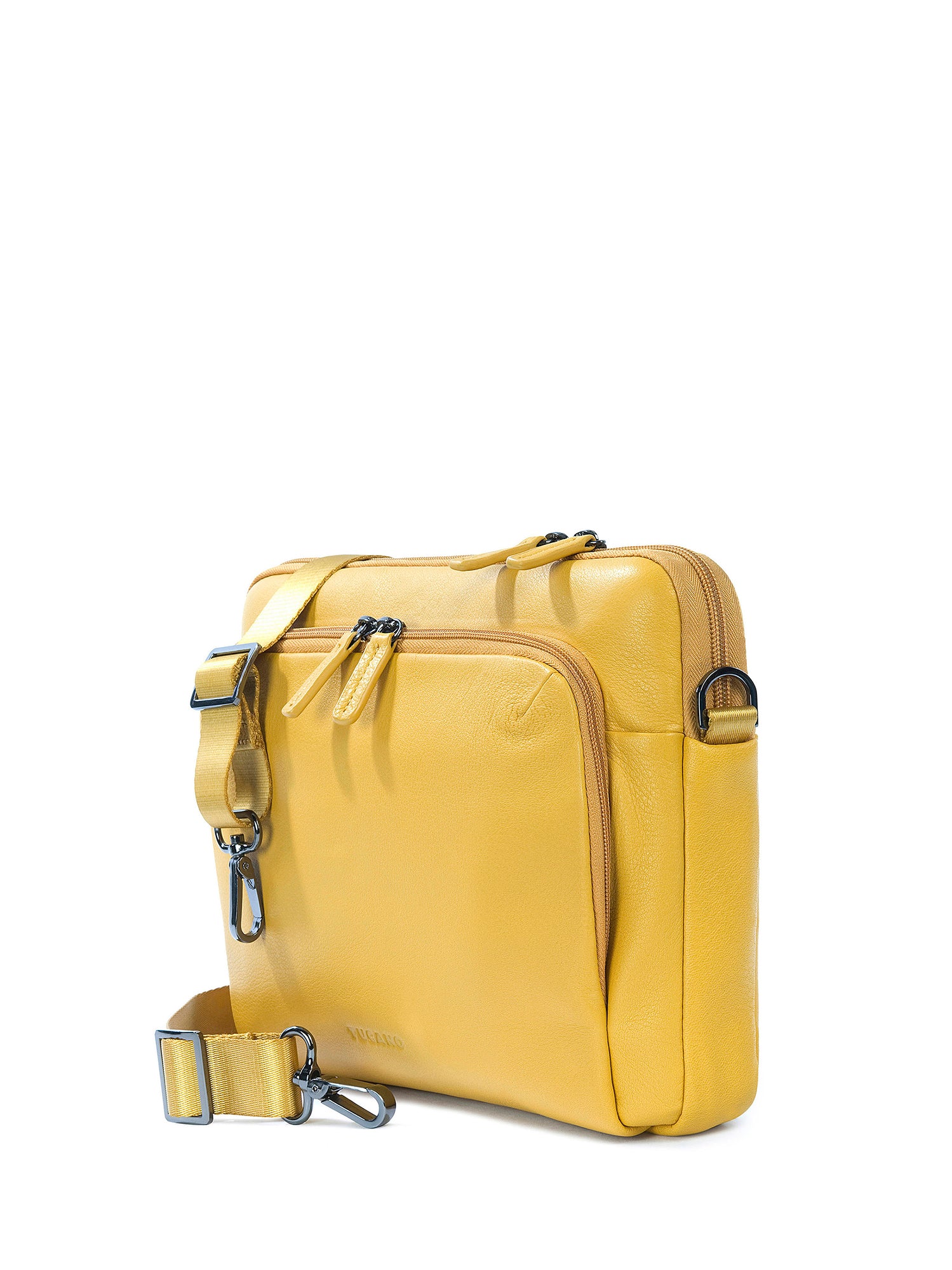 Borsa a tracolla unisex vera pelle Casual BFOP11-Giallo Tucano