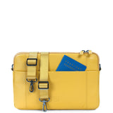 Borsa a tracolla unisex vera pelle Casual BFOP11-Giallo Tucano