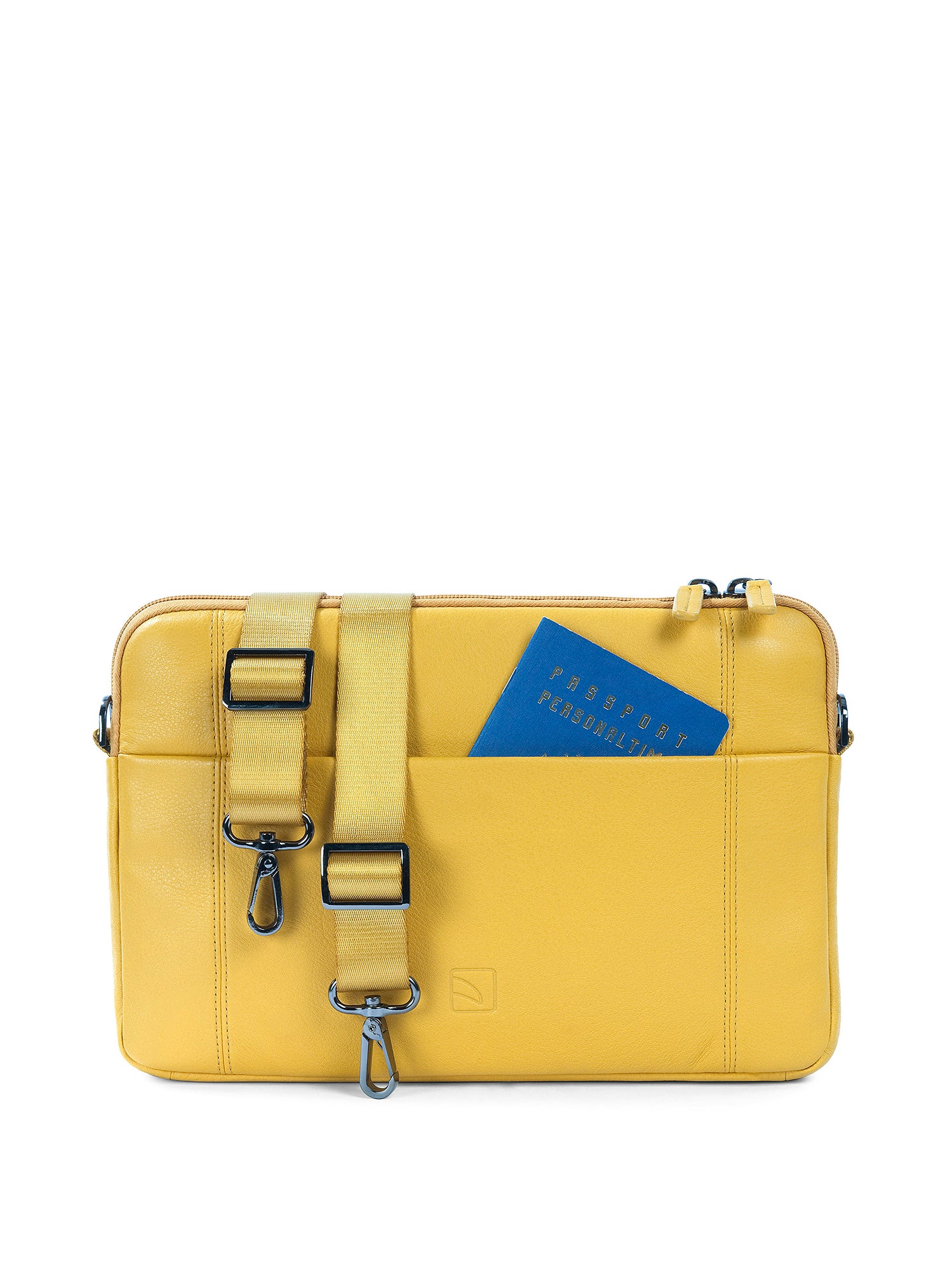 Borsa a tracolla unisex vera pelle Casual BFOP11-Giallo Tucano