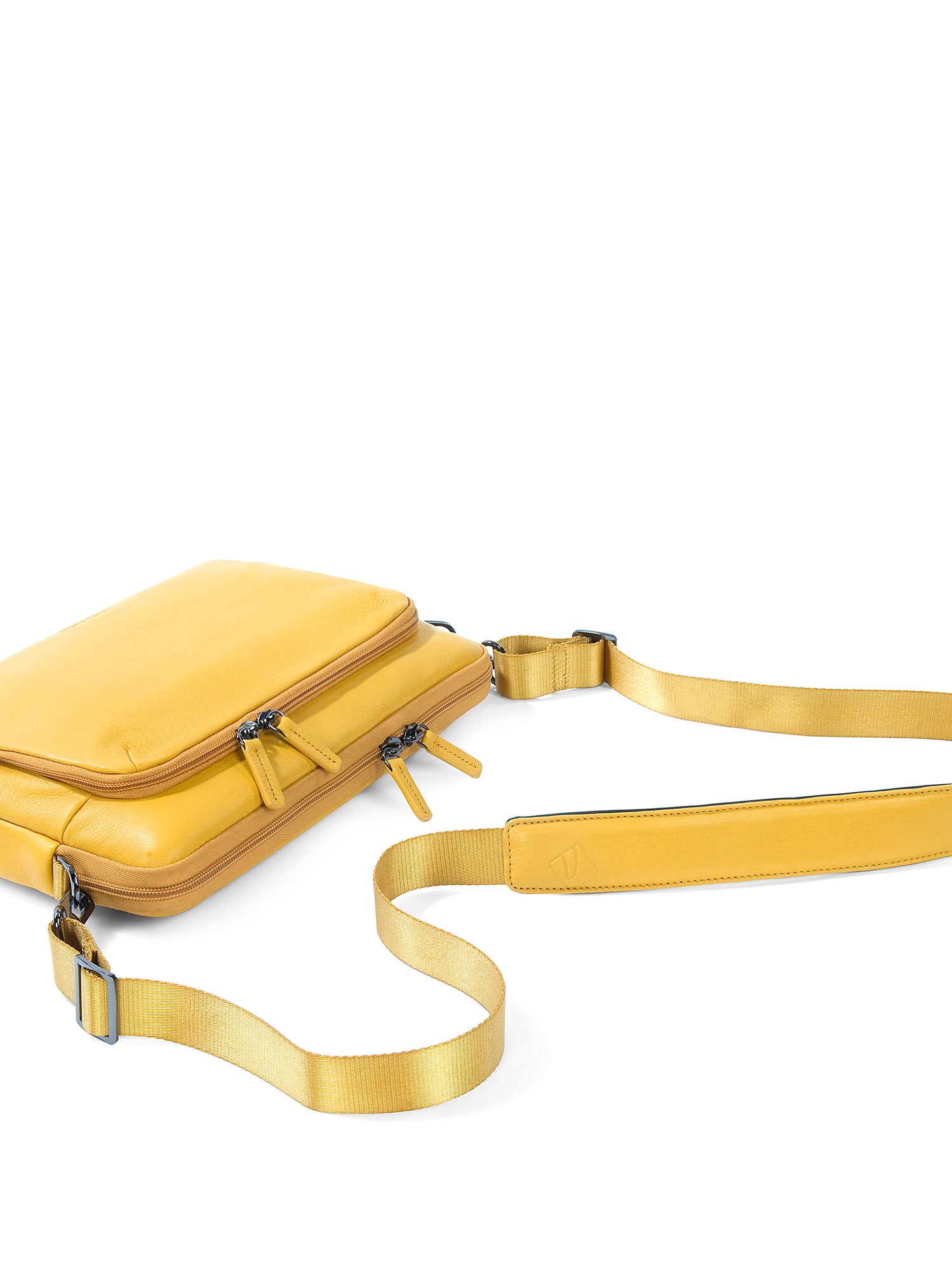 Borsa a tracolla unisex vera pelle Casual BFOP11-Giallo Tucano