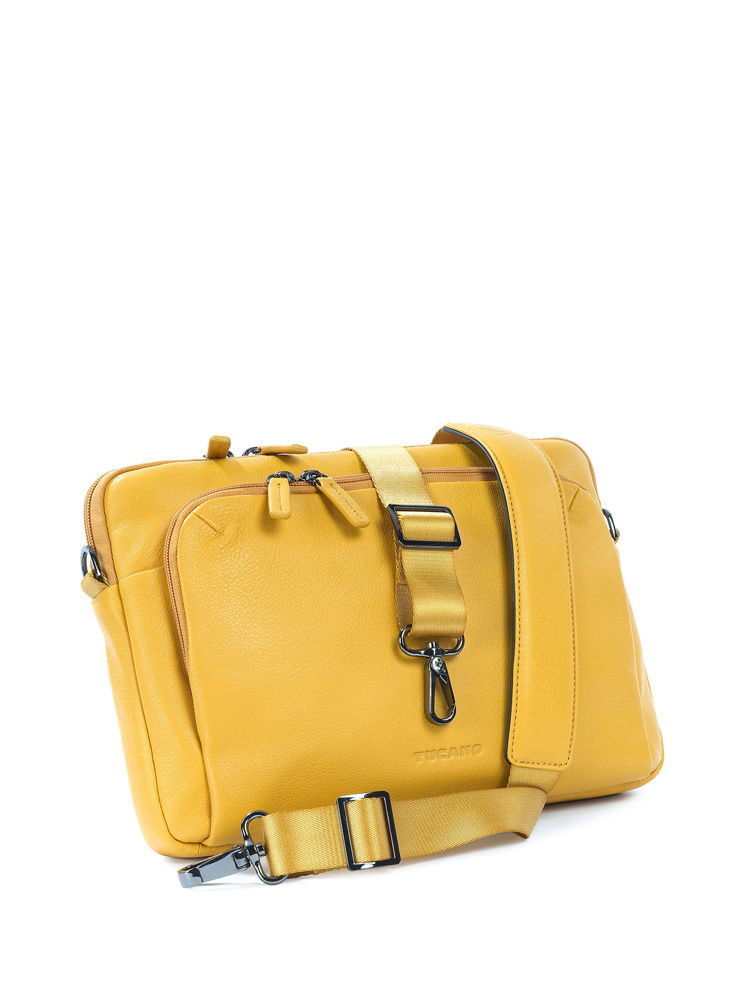 Borsa a tracolla unisex vera pelle Casual BFOP11-Giallo Tucano
