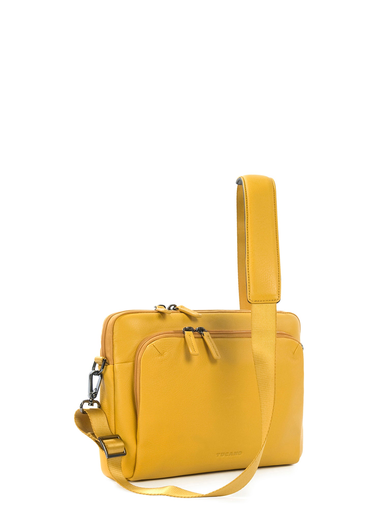 Borsa a tracolla unisex vera pelle Casual BFOP11-Giallo Tucano