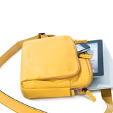 Borsa a tracolla unisex vera pelle Casual BFOP11-Giallo Tucano