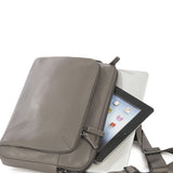 Borsa a tracolla unisex vera pelle Casual BFOP11-Grigio Tucano
