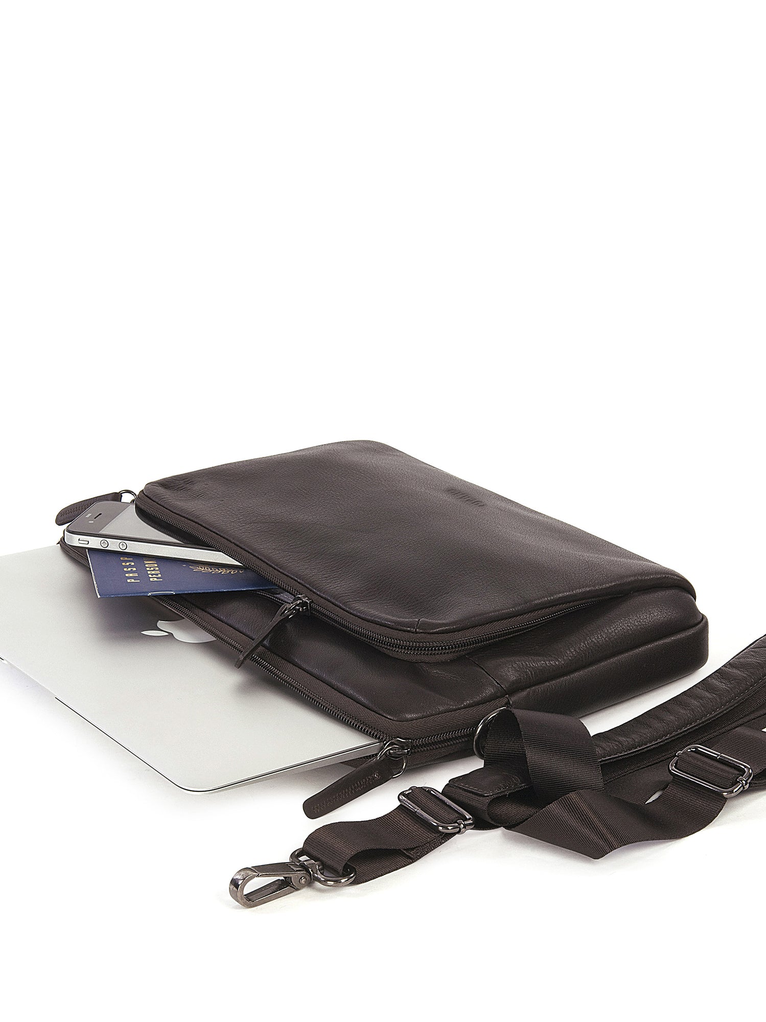 Borsa a tracolla unisex vera pelle Casual BFOP11-Marrone Tucano