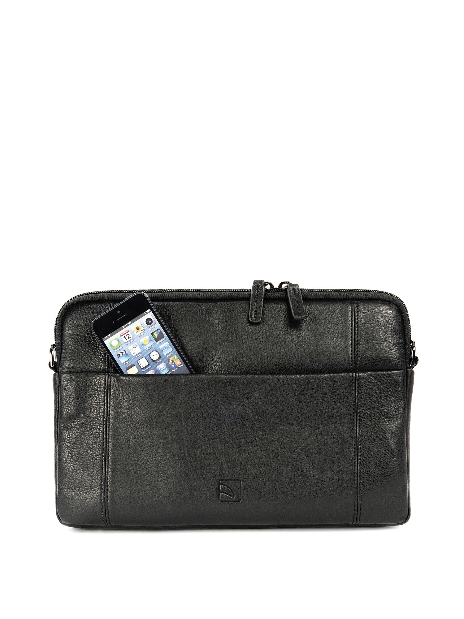 Borsa a tracolla unisex vera pelle Casual BFOP11-Nero Tucano
