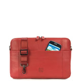 Borsa a tracolla unisex vera pelle Casual BFOP11-Rosso Tucano