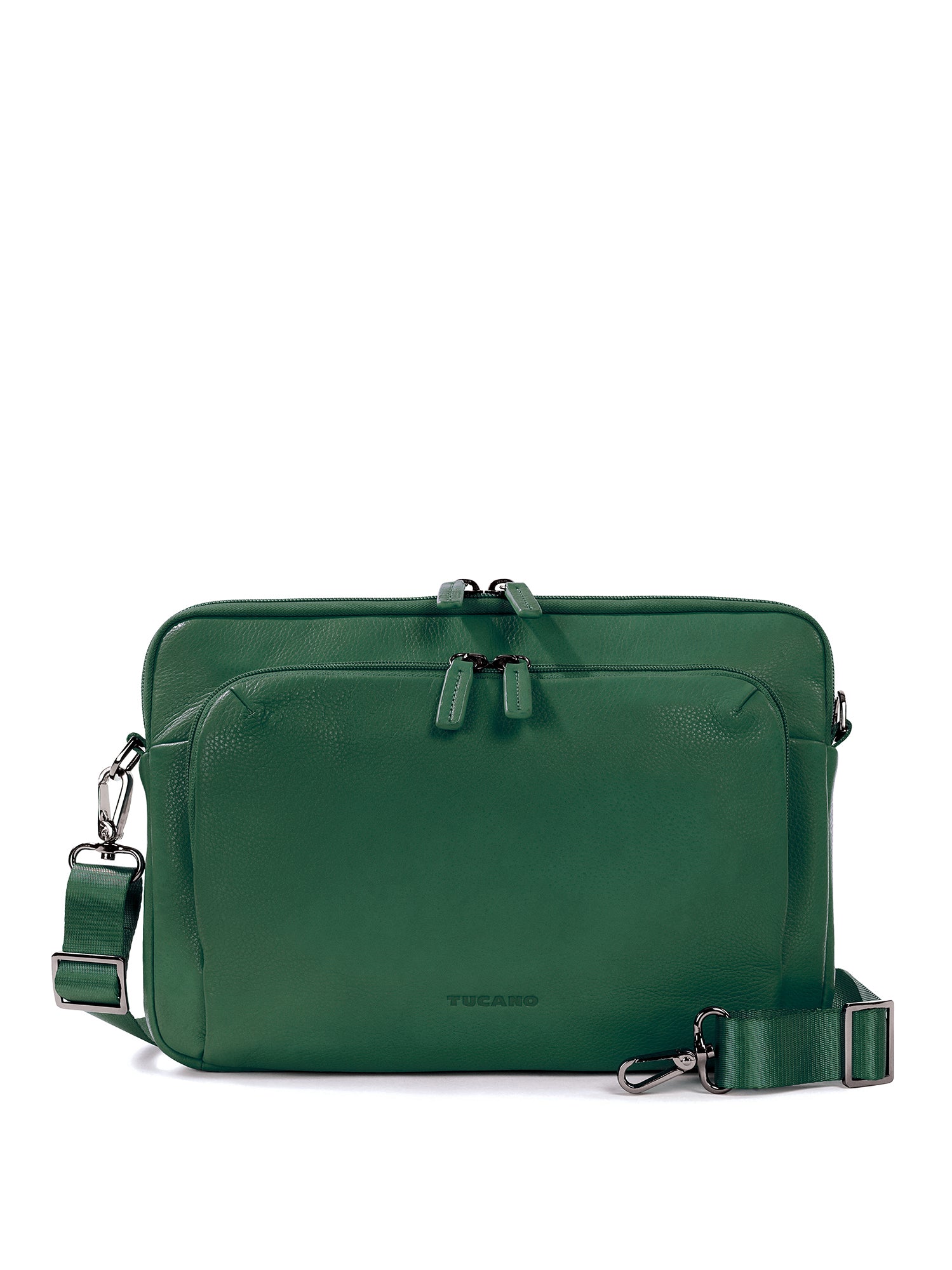 Borsa a tracolla unisex vera pelle Casual BFOP11-Verde Tucano