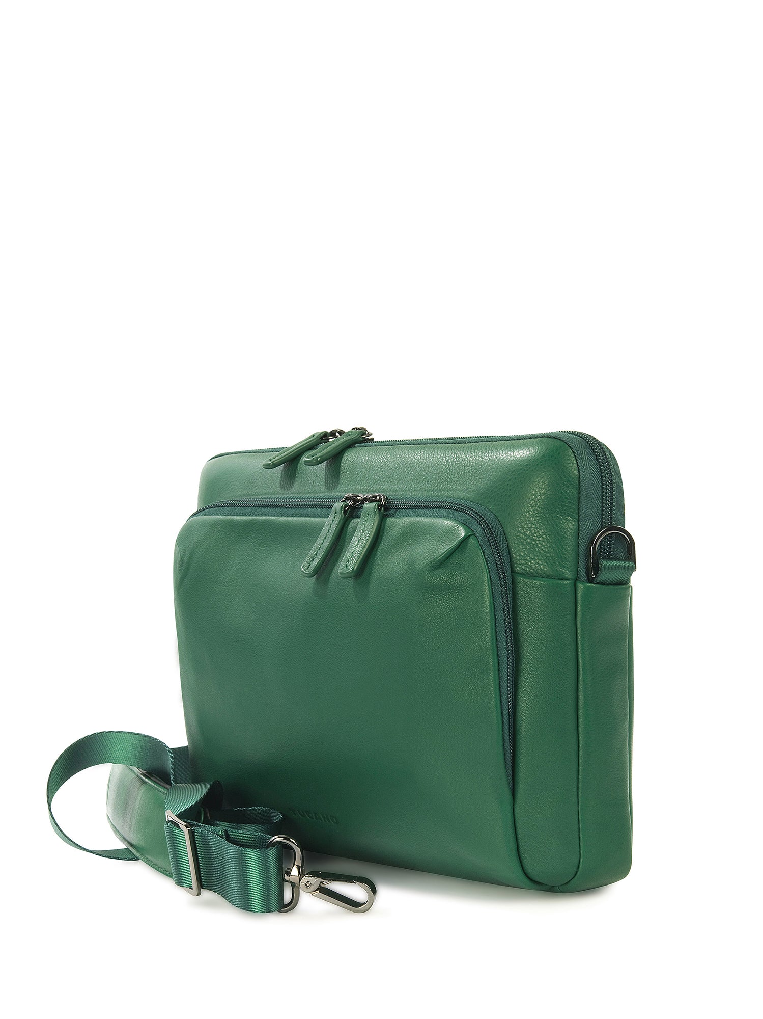 Borsa a tracolla unisex vera pelle Casual BFOP11-Verde Tucano