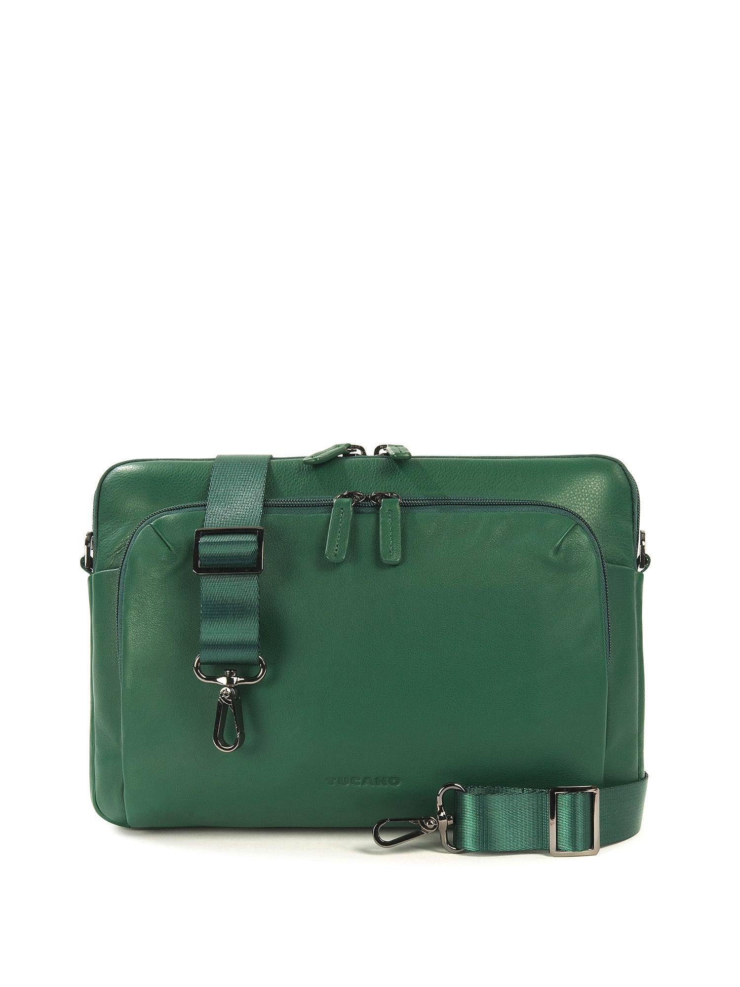 Borsa a tracolla unisex vera pelle Casual BFOP11-Verde Tucano