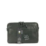 Borsa a tracolla unisex vera pelle Casual BFOP11-Verde Scuro Tucano