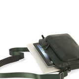 Borsa a tracolla unisex vera pelle Casual BFOP11-Verde Scuro Tucano