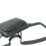 Borsa a tracolla unisex vera pelle Casual BFOP11-Verde Scuro Tucano