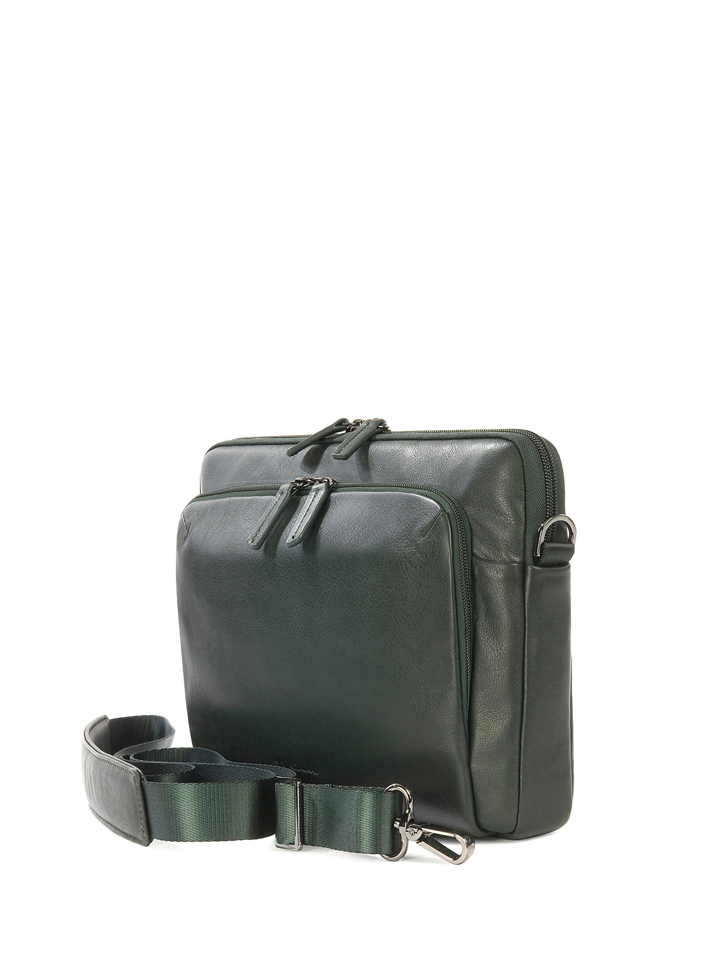 Borsa a tracolla unisex vera pelle Casual BFOP13-Verde scuro Tucano