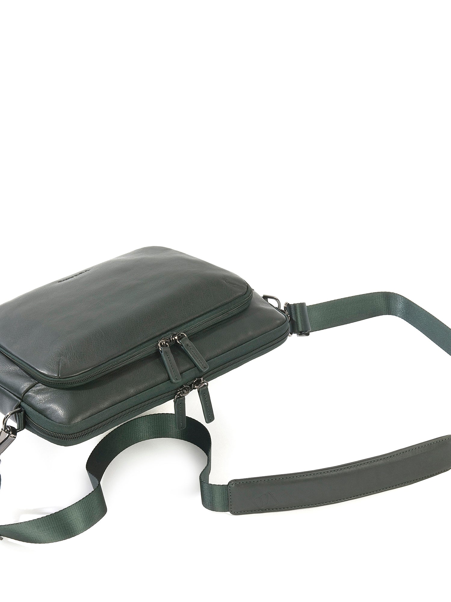 Borsa a tracolla unisex vera pelle Casual BFOP13-Verde scuro Tucano
