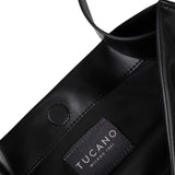 Borsa a spalla da donna 100% PET riciclato BGNTSH-S-Nero Tucano