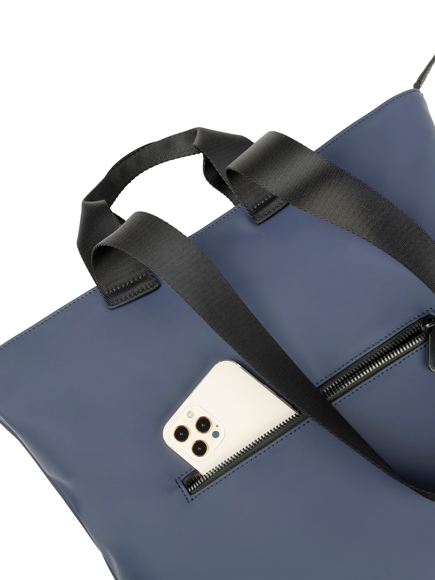 Borsa a spalla da donna PET riciclato BGOMSH-Blu Tucano