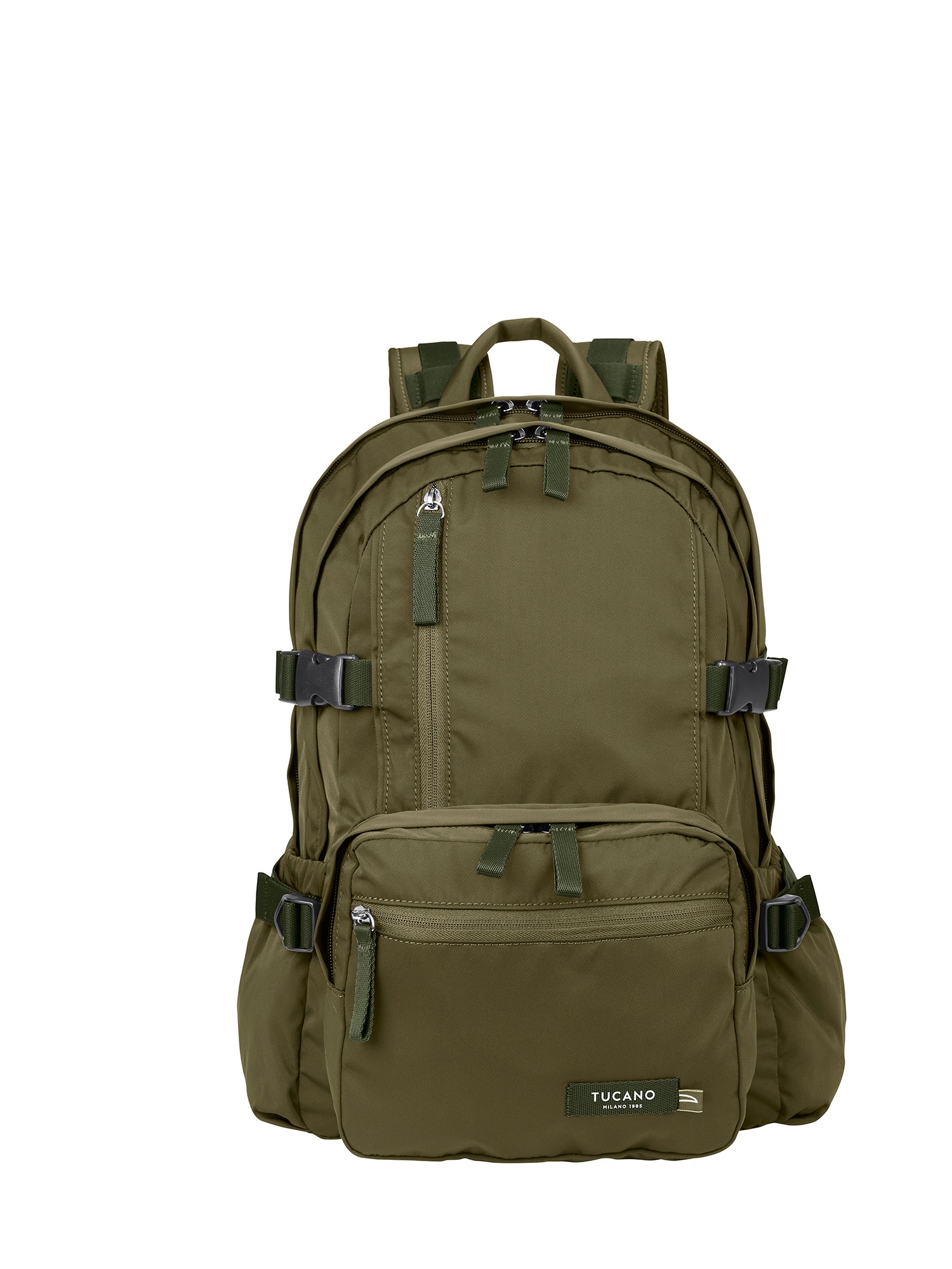 Zaino Unisex in PET Riciclato Casual BKDES15-Verde militare Tucano