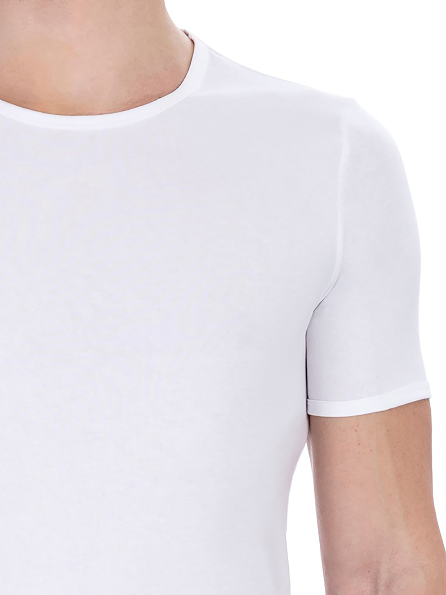 T-shirt da uomo Misto Cotton + Elastane - T-Shirt | secretrend | BKK1UTS01BI-WHITE-S