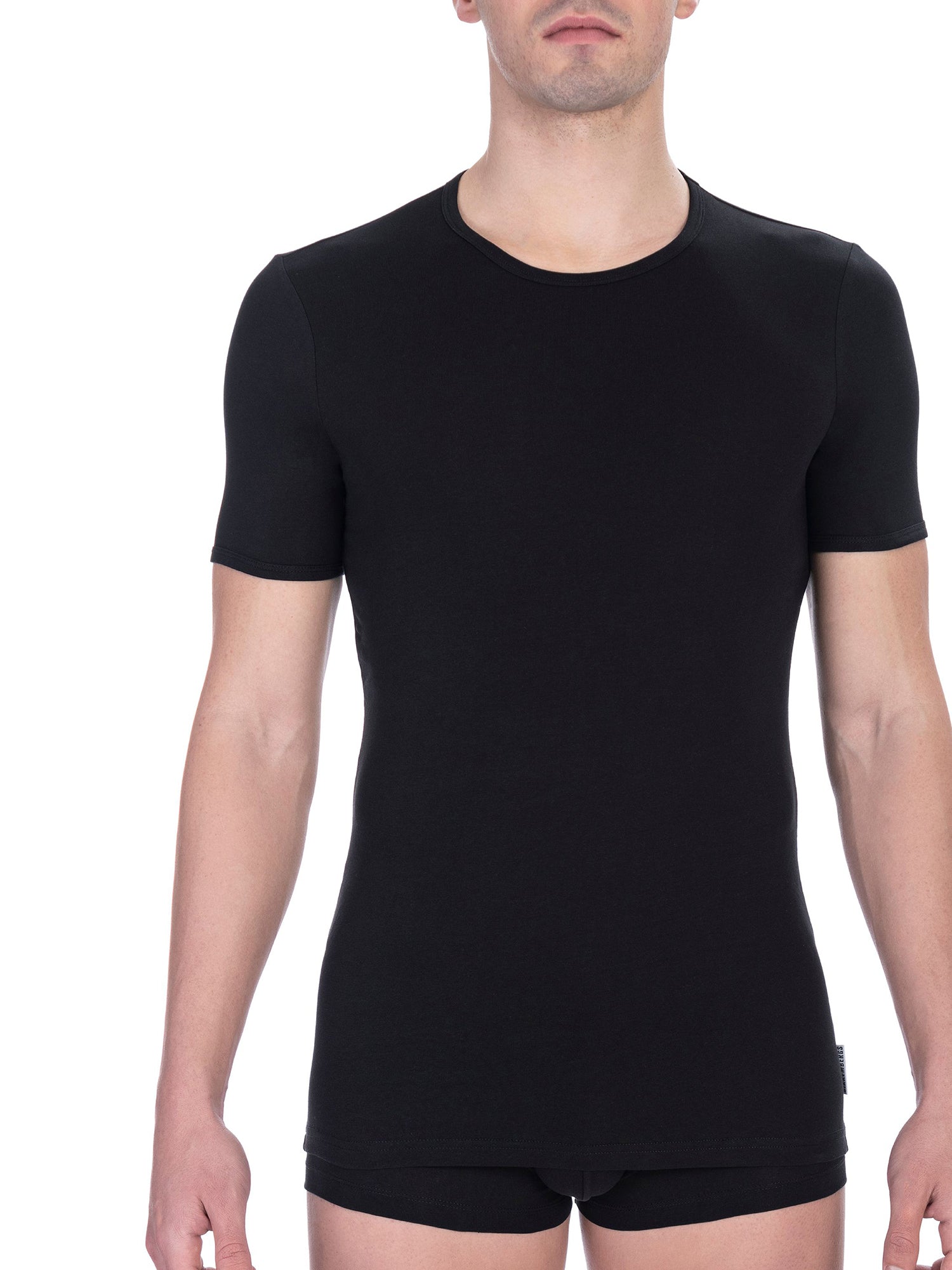 T-shirt da uomo Misto Cotton + Elastane - T-Shirt | secretrend | BKK1UTS01SI-BLACK-XXL